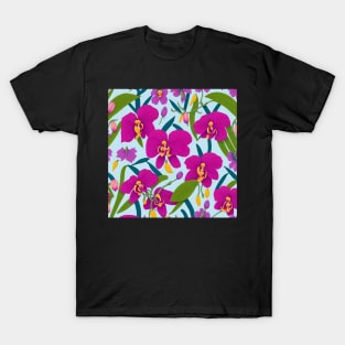 Lovely purple orchid flower design T-Shirt